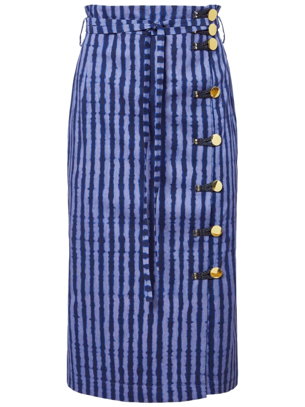 Altuzarra Hiroki striped midi skirt - Blue von Altuzarra