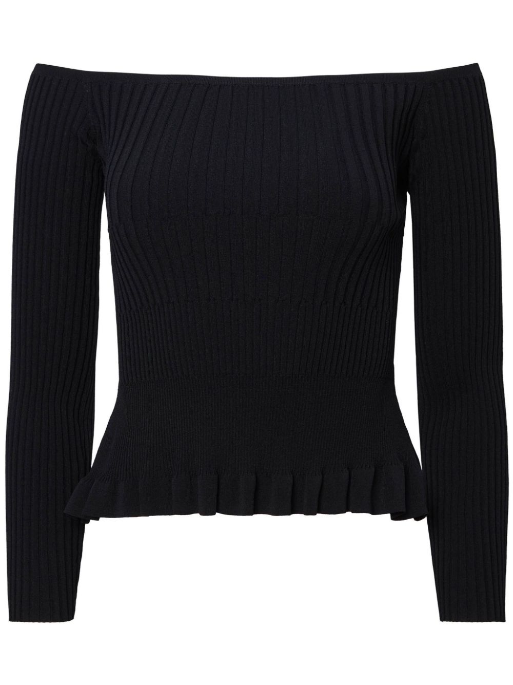 Altuzarra Kent off-shoulder knitted top - Black von Altuzarra