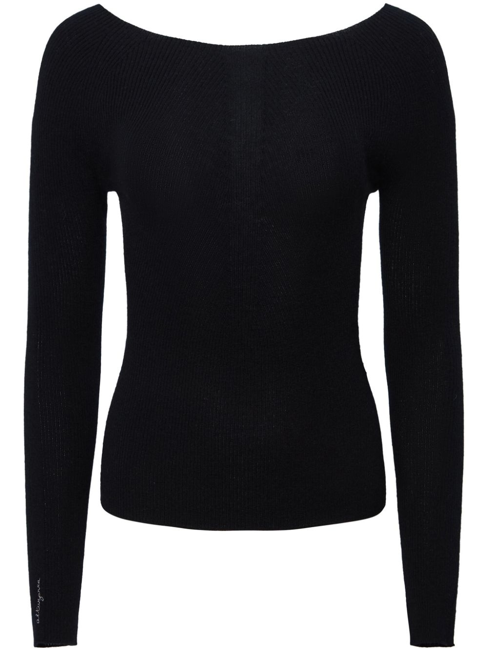 Altuzarra Lee logo-embroidered cashmere jumper - Black von Altuzarra