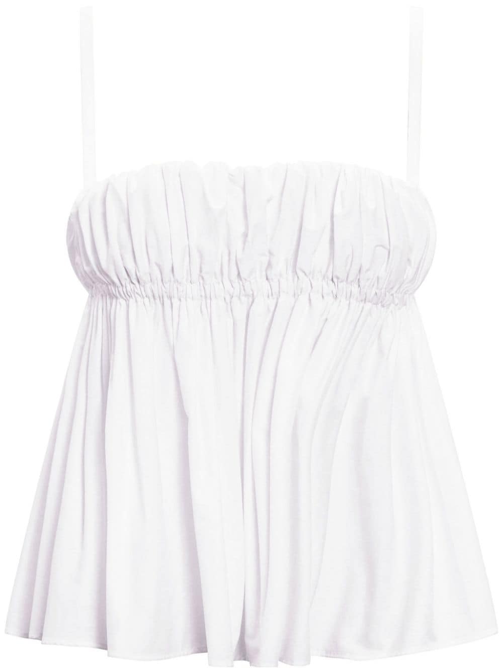 Altuzarra Momoko detchable-sleeve peplum top - White von Altuzarra