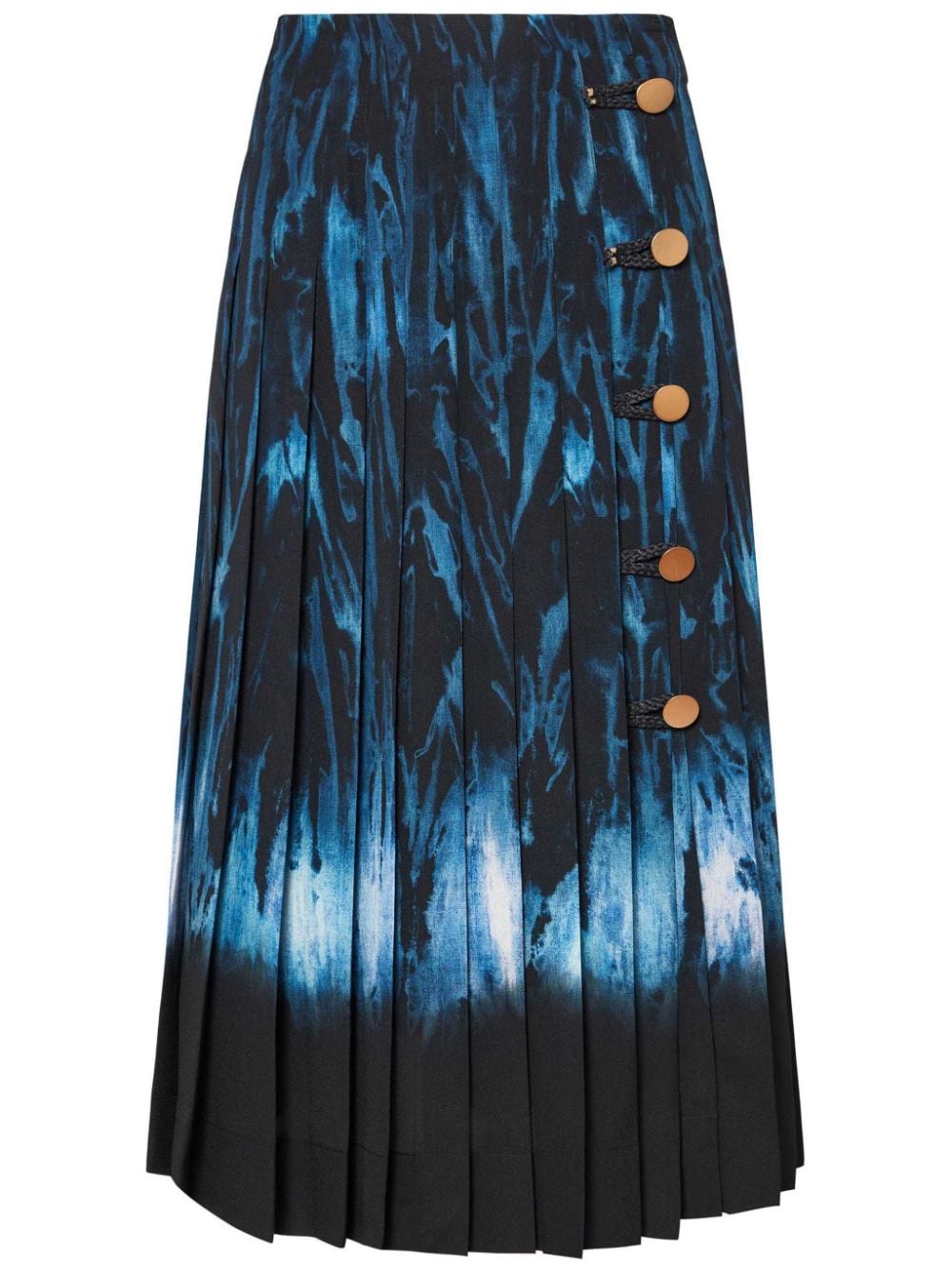 Altuzarra Tullius Shibori-print midi skirt - Blue von Altuzarra