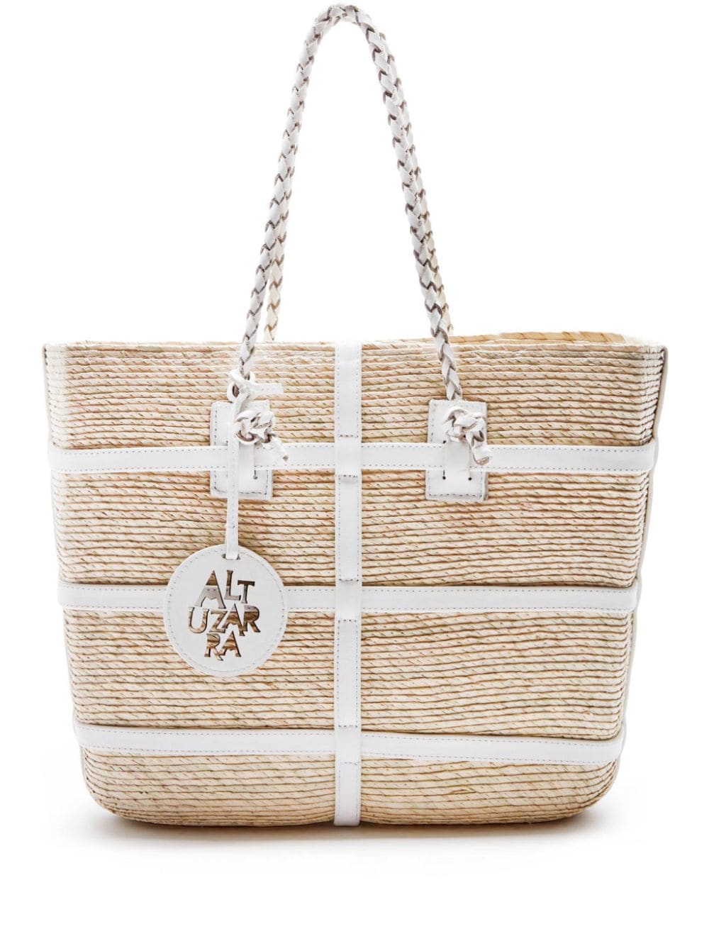 Altuzarra Watermill E/W raffia tote bag - Neutrals von Altuzarra