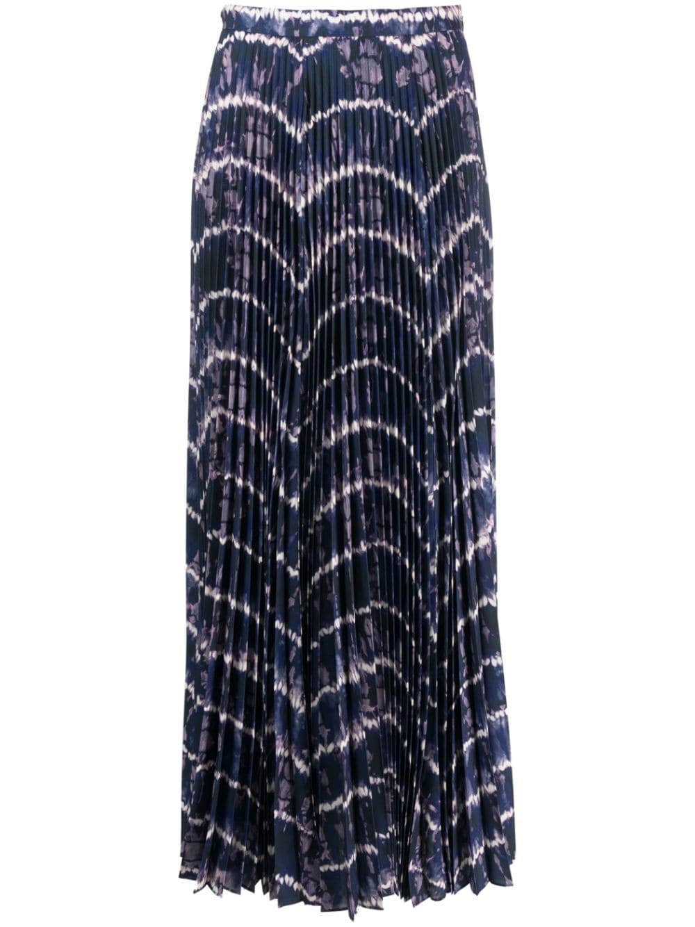 Altuzarra graphic-print pleated long skirt - Blue von Altuzarra