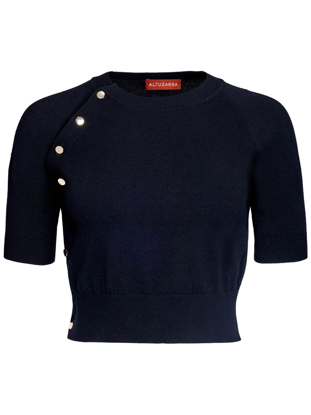 Altuzarra short-sleeve knitted crop top - Black von Altuzarra