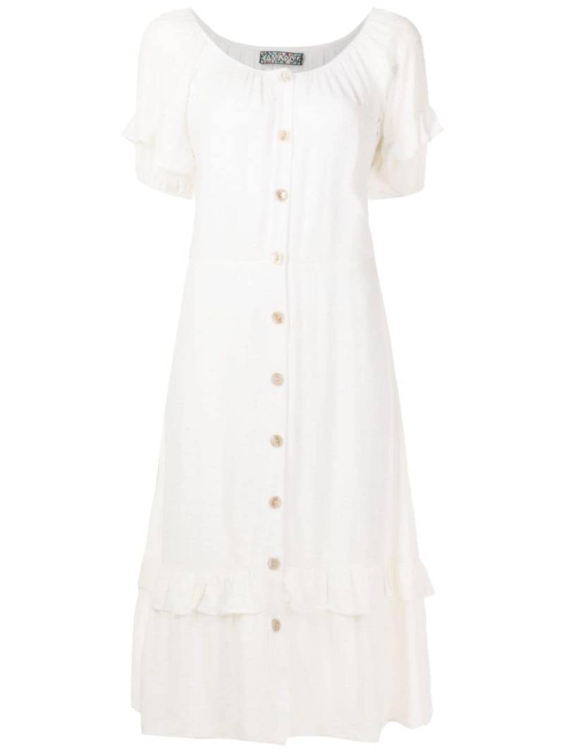 Amapô button-down midi dress - White von Amapô