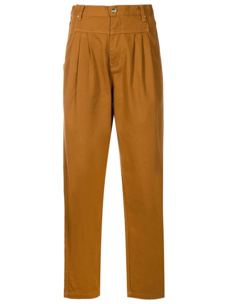 Amapô pleat-detail cotton trousers - Brown von Amapô