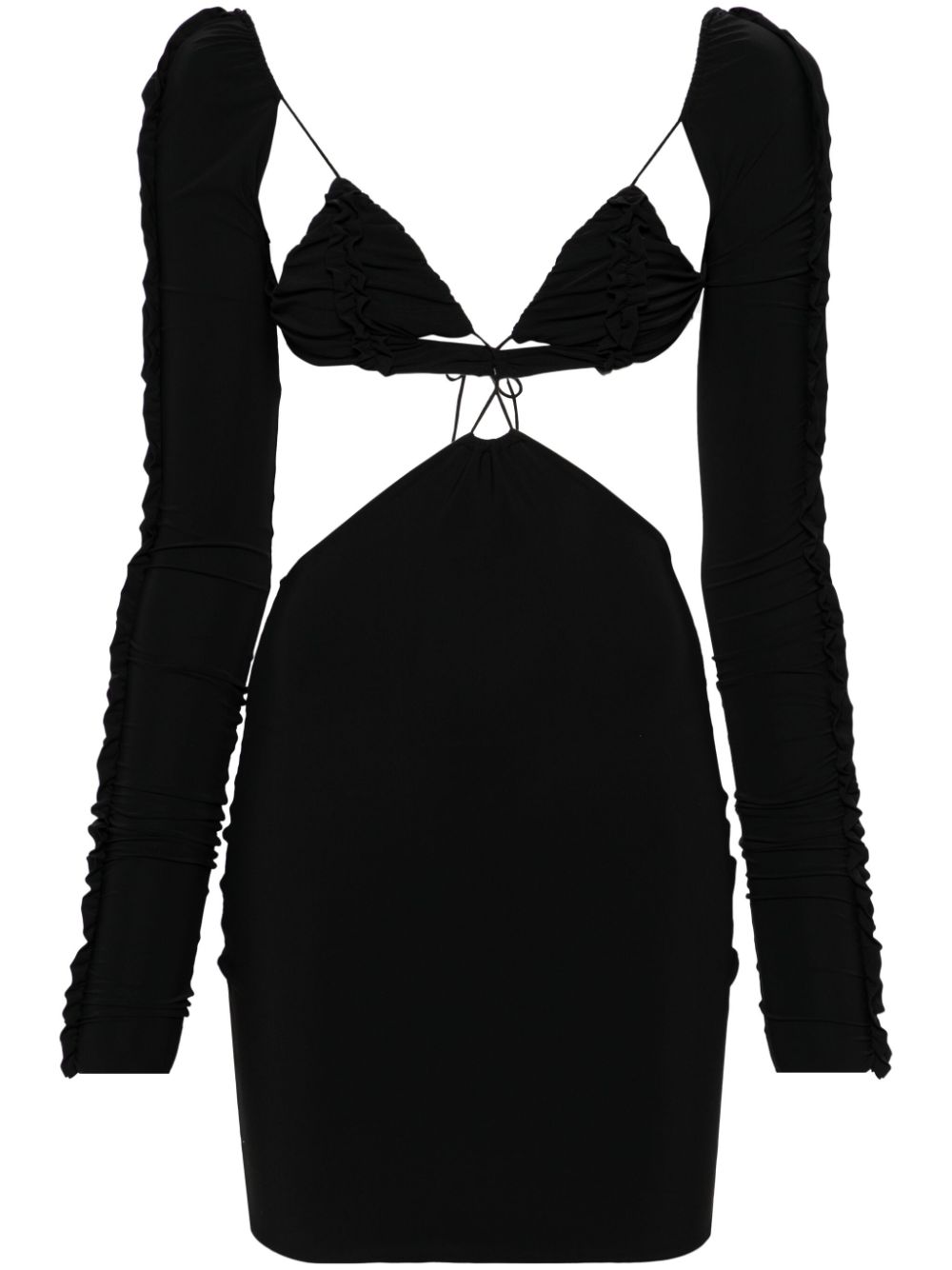 Amazuìn Azhar ruffled-detailing minidress - Black von Amazuìn