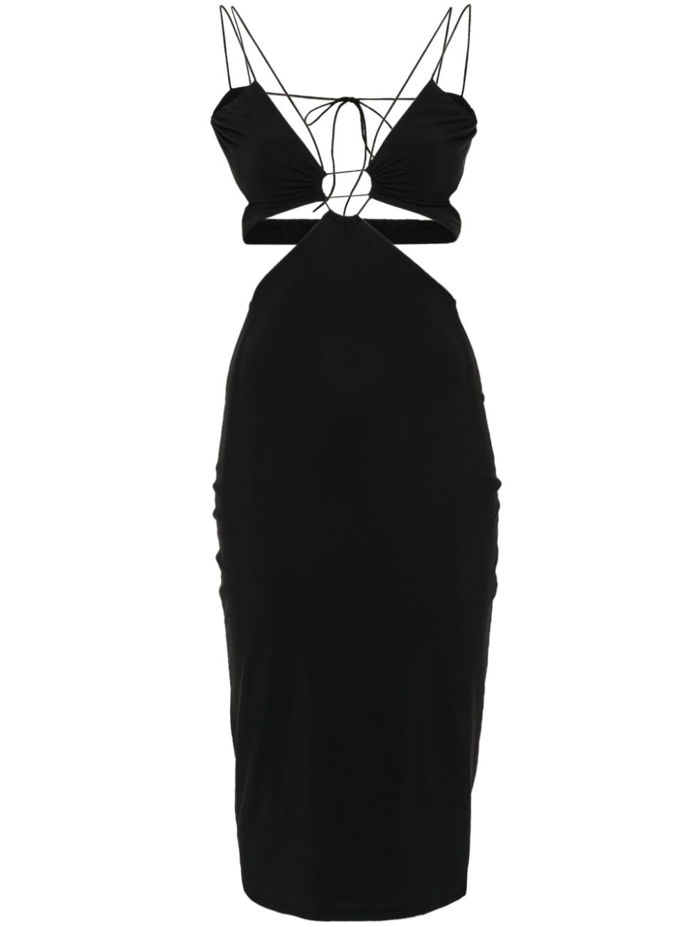 Amazuìn Klea cut-out midi dress - Black von Amazuìn