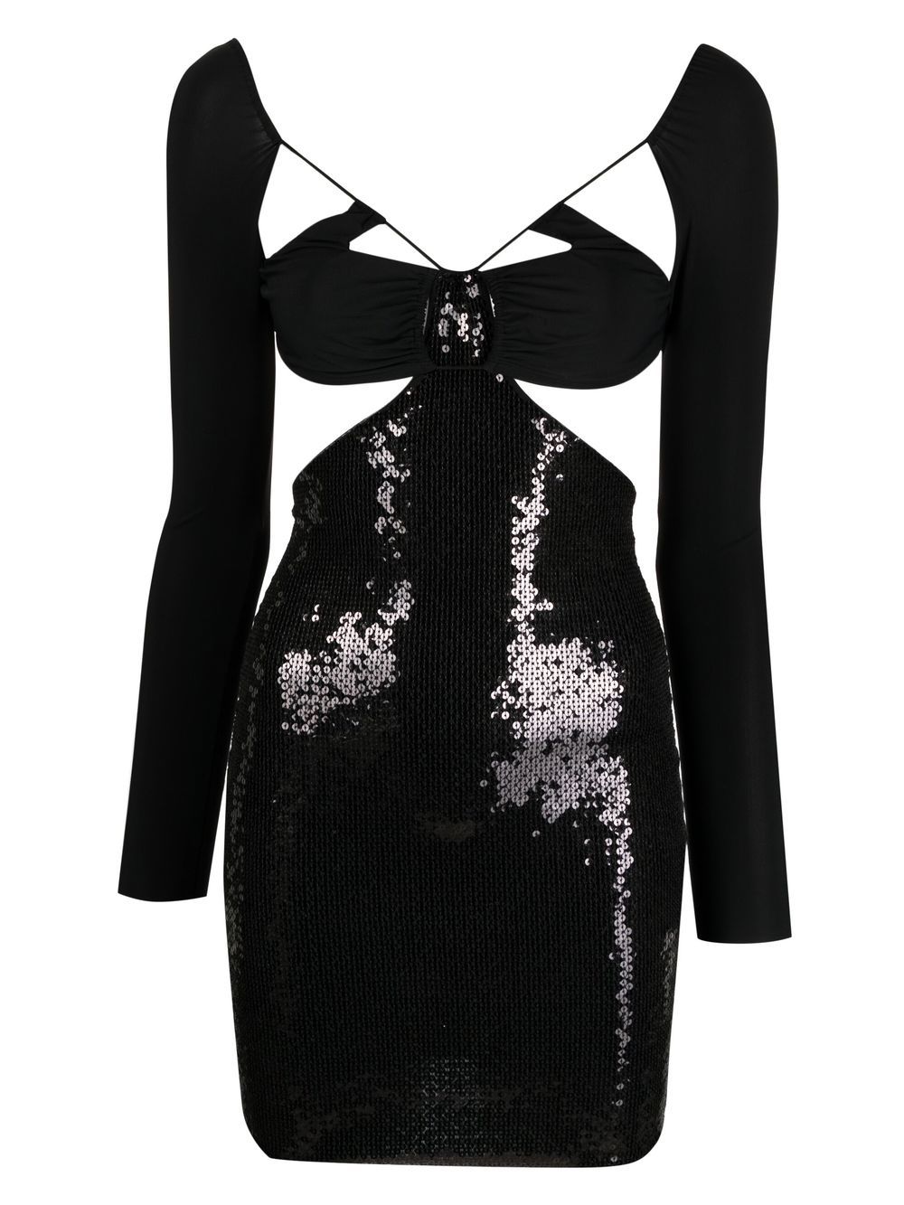 Amazuìn cut-out sequined mini dress - Black von Amazuìn