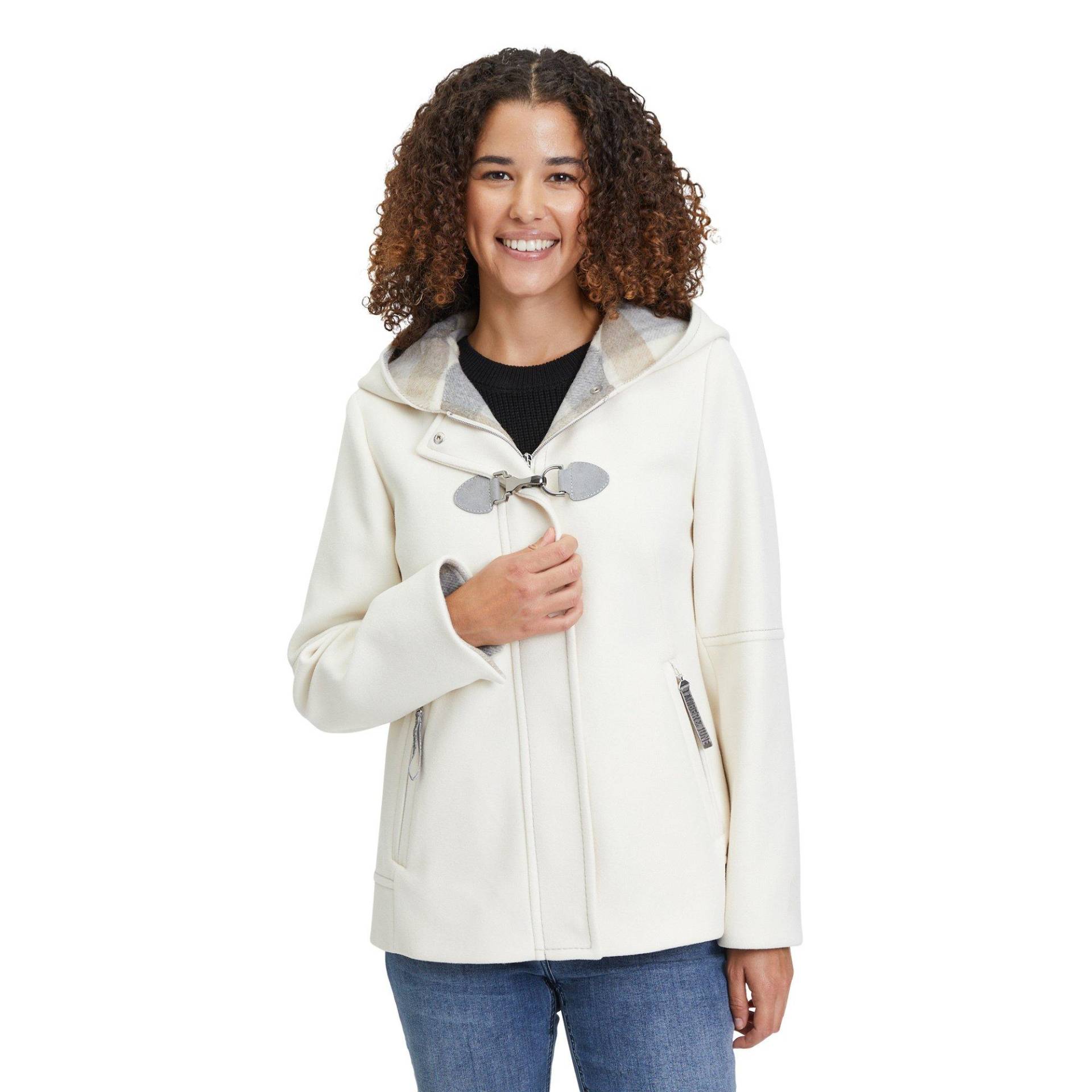 Wolljacke Mit Kapuze Damen Ecru 40 von Amber & June