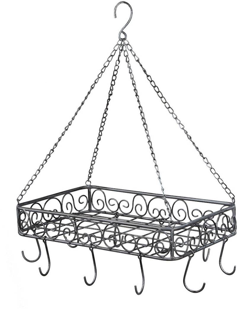 Ambiente Haus Hängekorb »Topfhänger aus Eisen in Grau - (B) 45 cm«, (1 St.) von Ambiente Haus