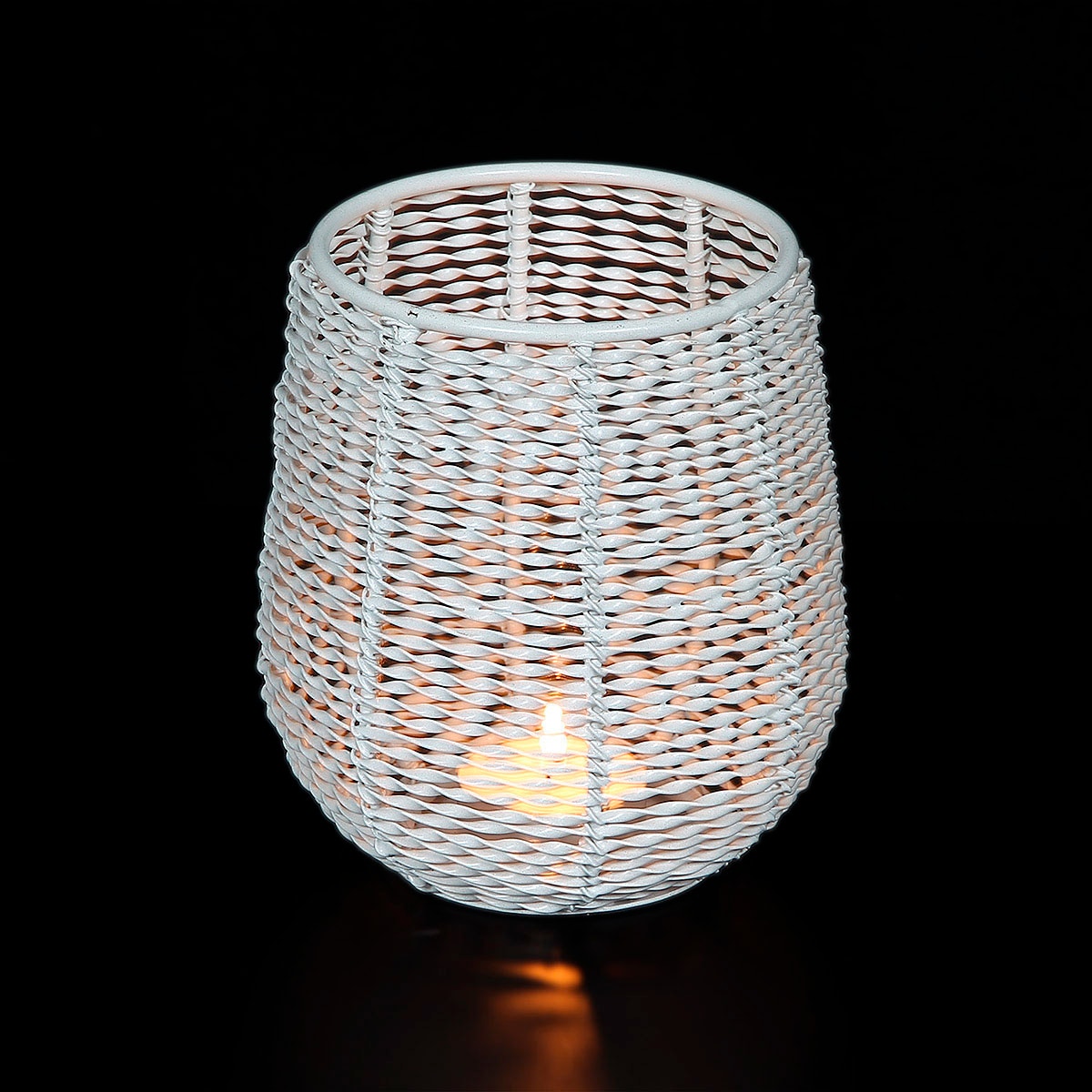 Ambiente Haus Kerzenlaterne »Kerzenhalter aus Draht Weiss - (H) 13 cm«, (1 St.) von Ambiente Haus