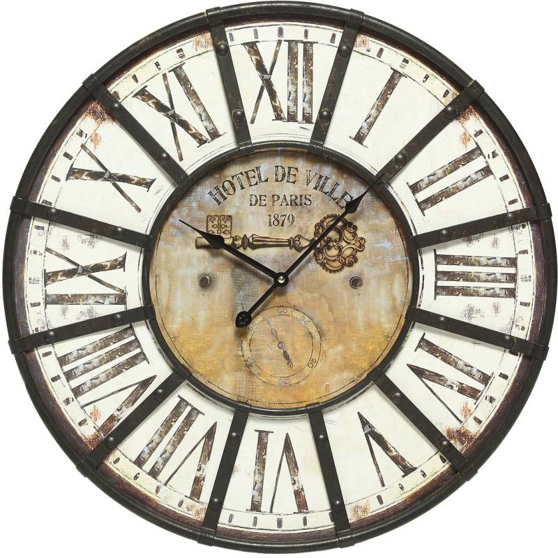 Ambiente Haus Wanduhr »Hotel Wanduhr 58cm« von Ambiente Haus
