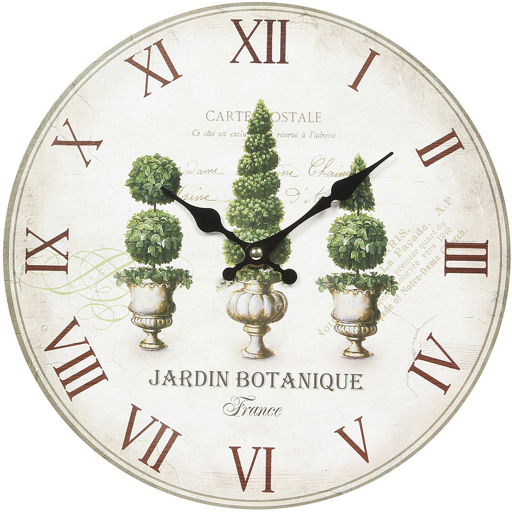 Ambiente Haus Wanduhr »Wanduhr - Plants 28cm« von Ambiente Haus