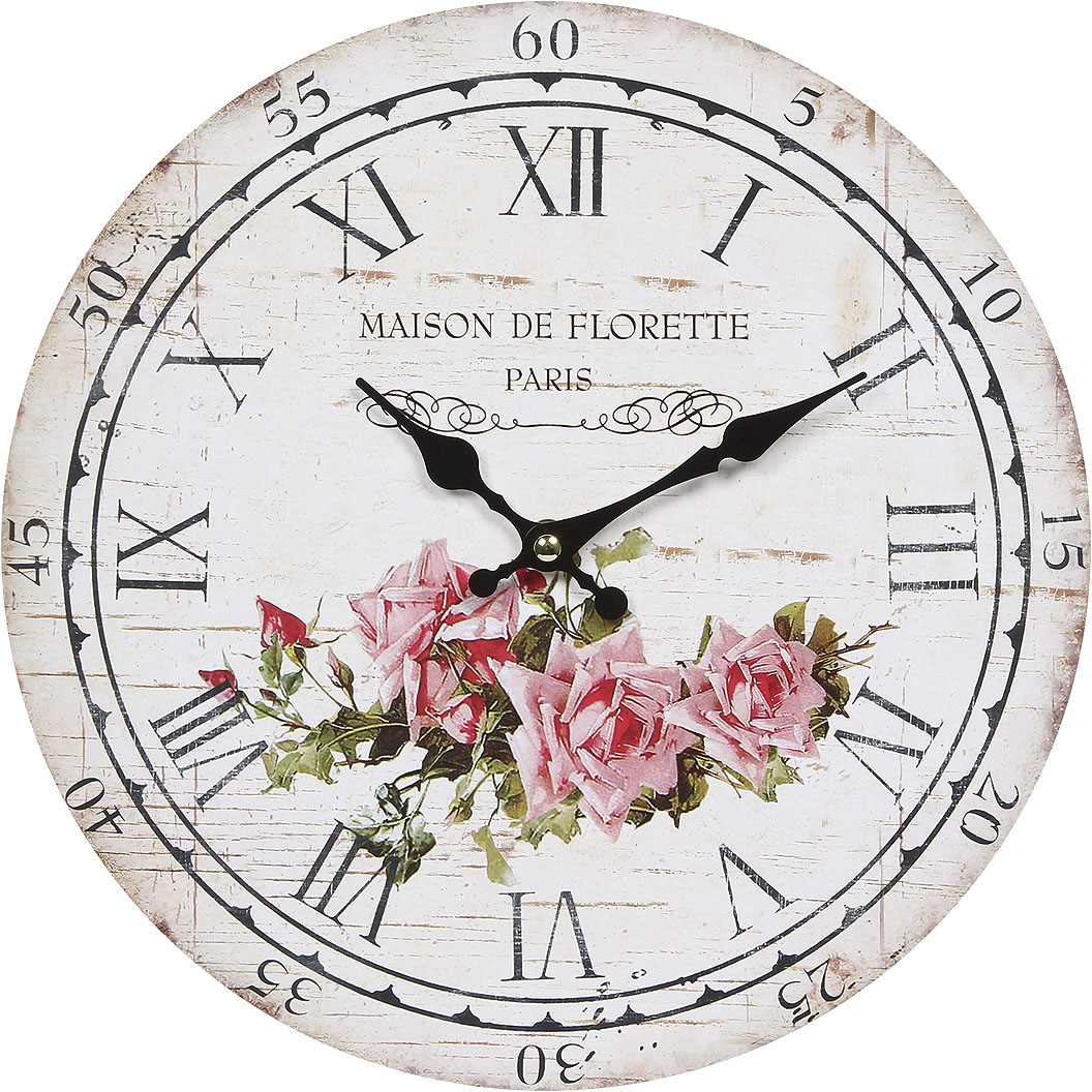 Ambiente Haus Wanduhr »Wanduhr - Rose 28cm« von Ambiente Haus