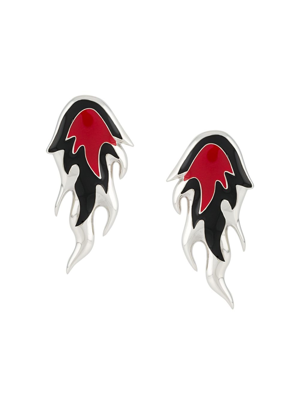 AMBUSH flame sculpted earrings - Red von AMBUSH