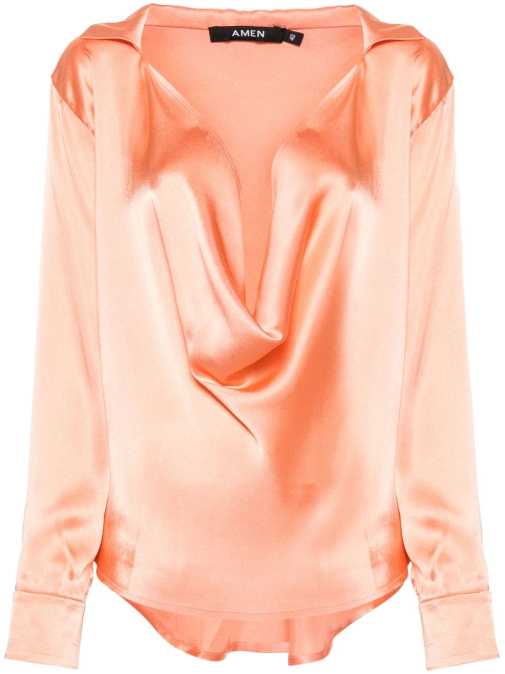 Amen Anna satin blouse - Orange