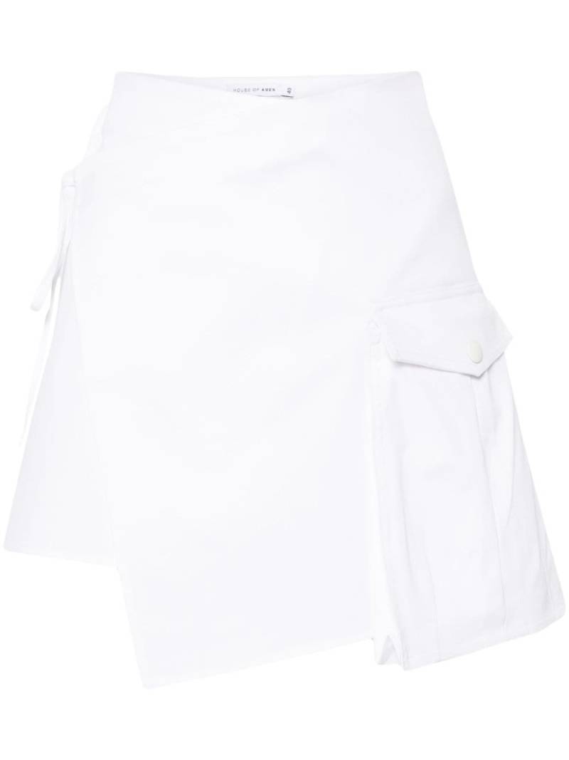 Amen asymmetric twill miniskirt - White von Amen