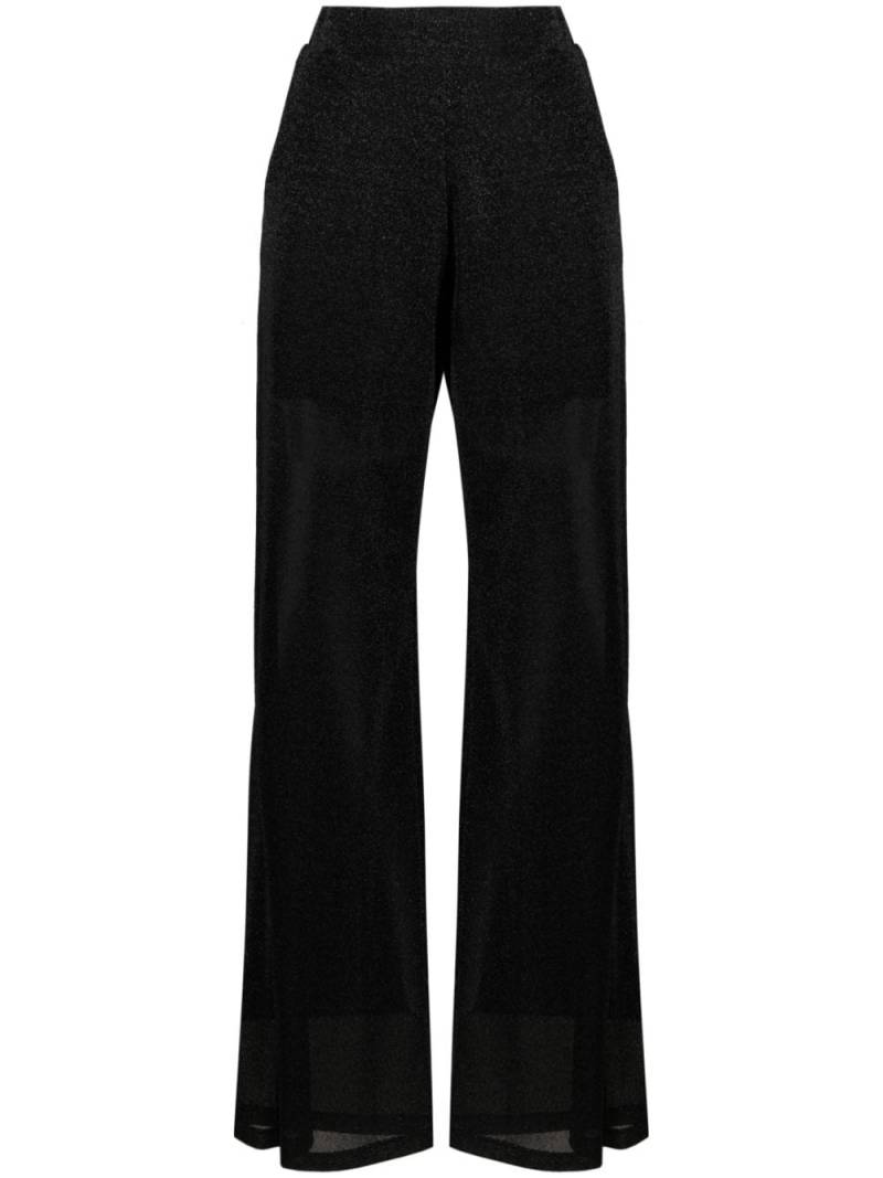 Amen lurex wide-leg trousers - Black von Amen