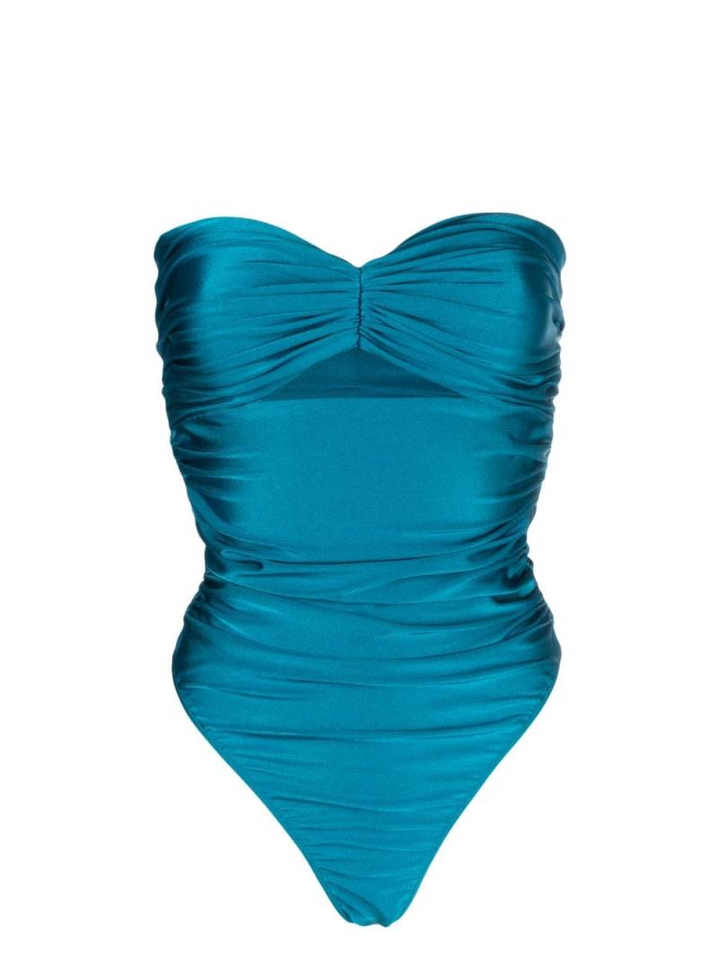 Amen ruched-effect swimsuit - Blue von Amen