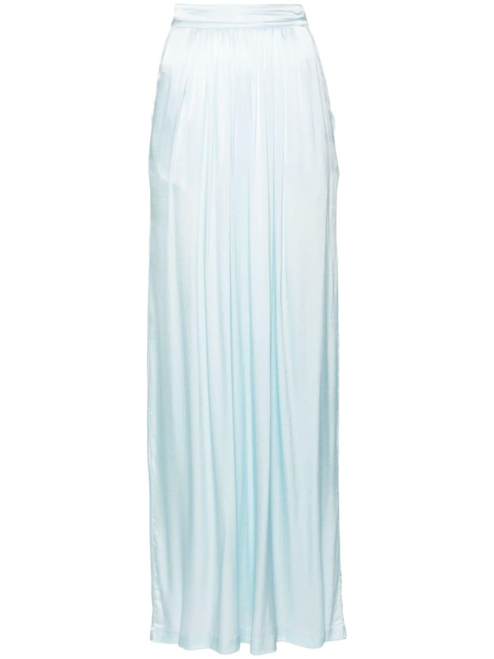 Amen wide-leg satin trousers - Blue von Amen