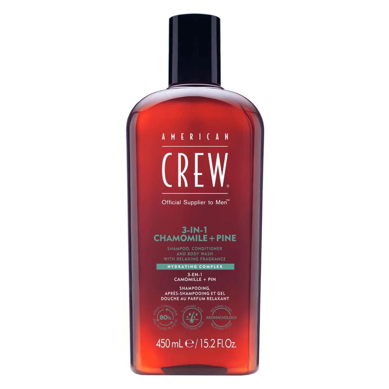 Crew Hair & Body Care - American Crew 3-in-1 Chamomile & Pine Shampoo, Conditioner & Body Wash von American Crew