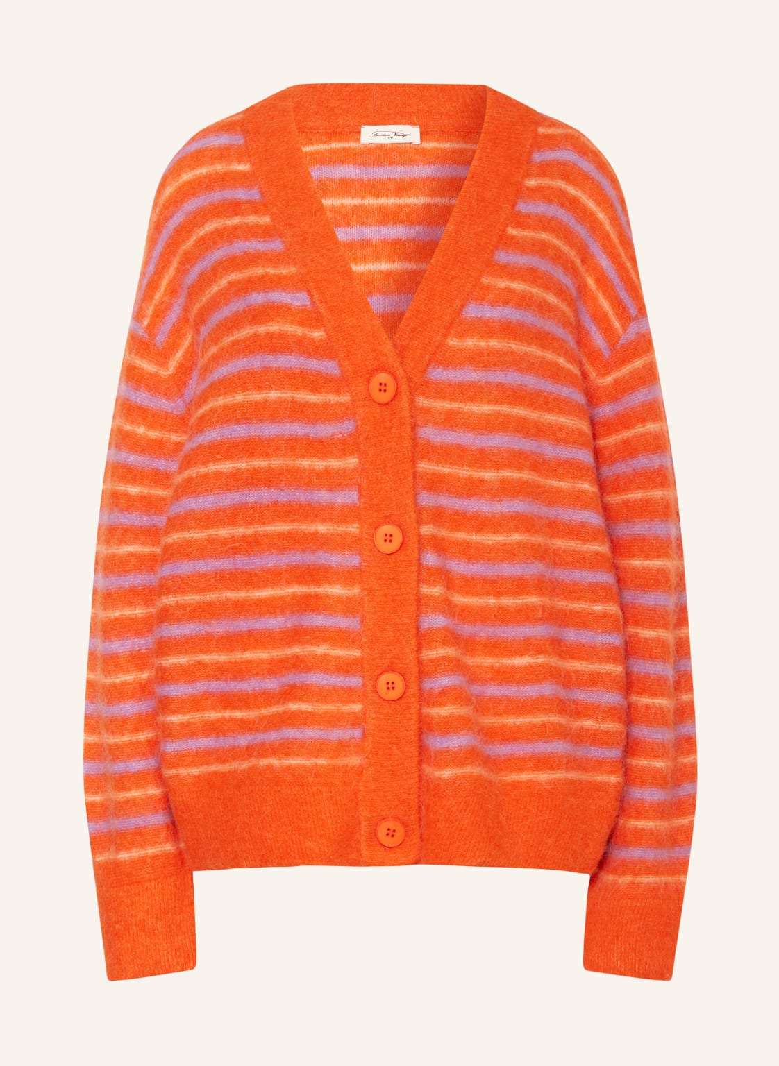 American Vintage Strickjacke Tyji Mit Alpaka orange von American vintage