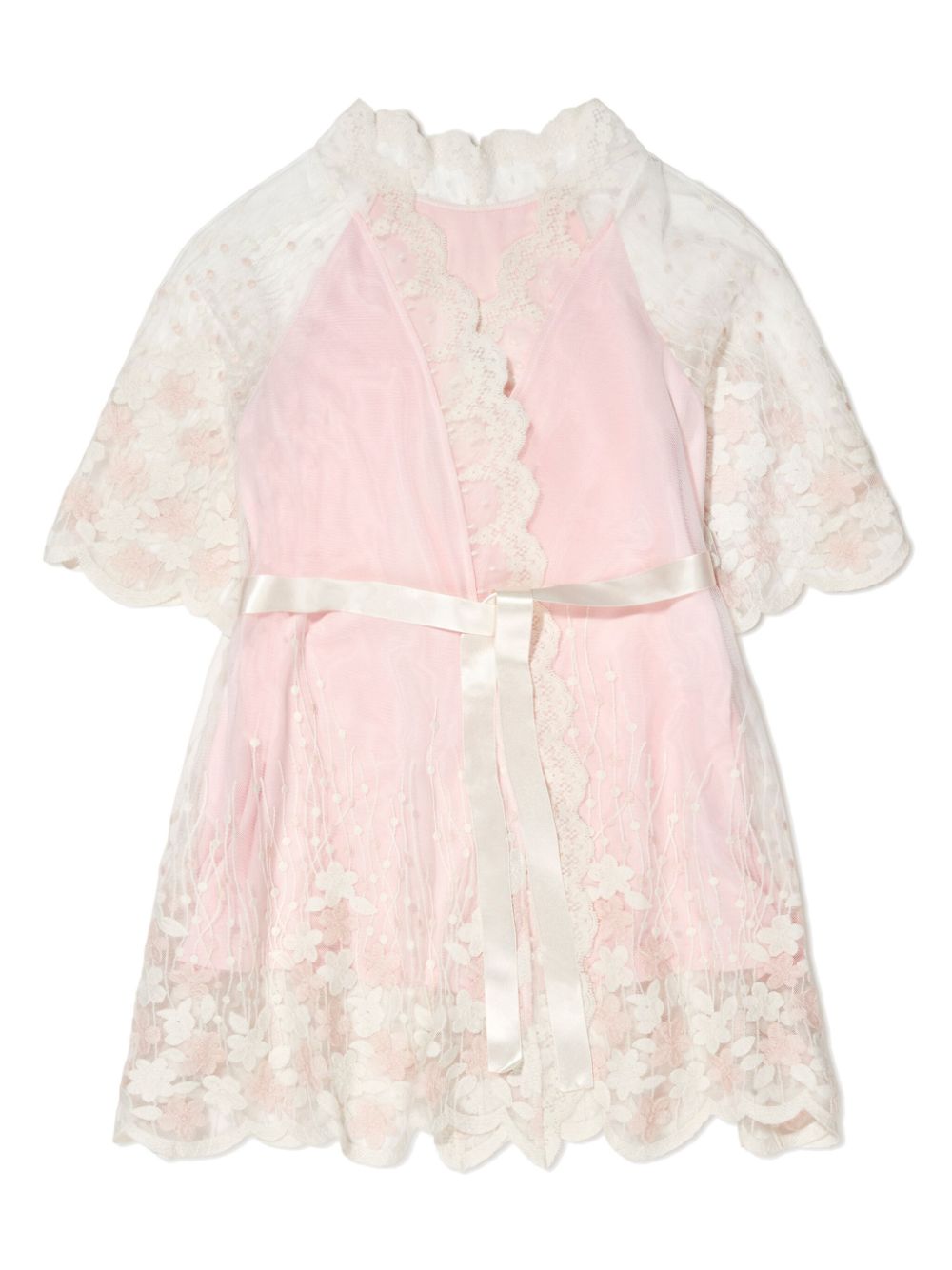 Amiki Claire floral-lace dressing gown - Pink von Amiki