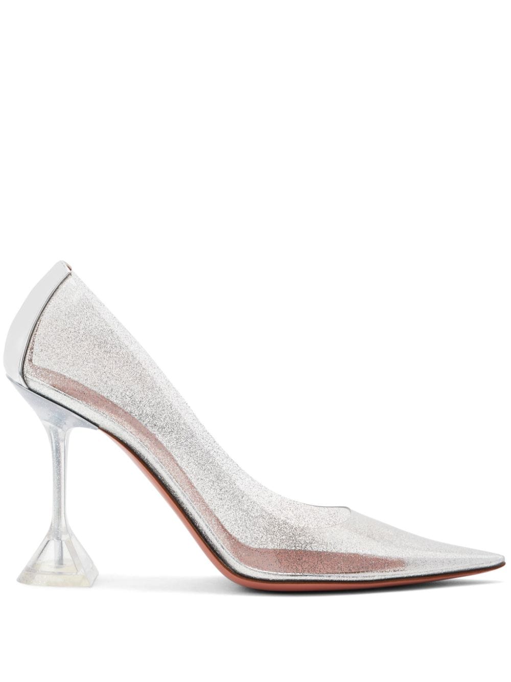 Amina Muaddi Ami 95mm transparent pumps - Silver von Amina Muaddi