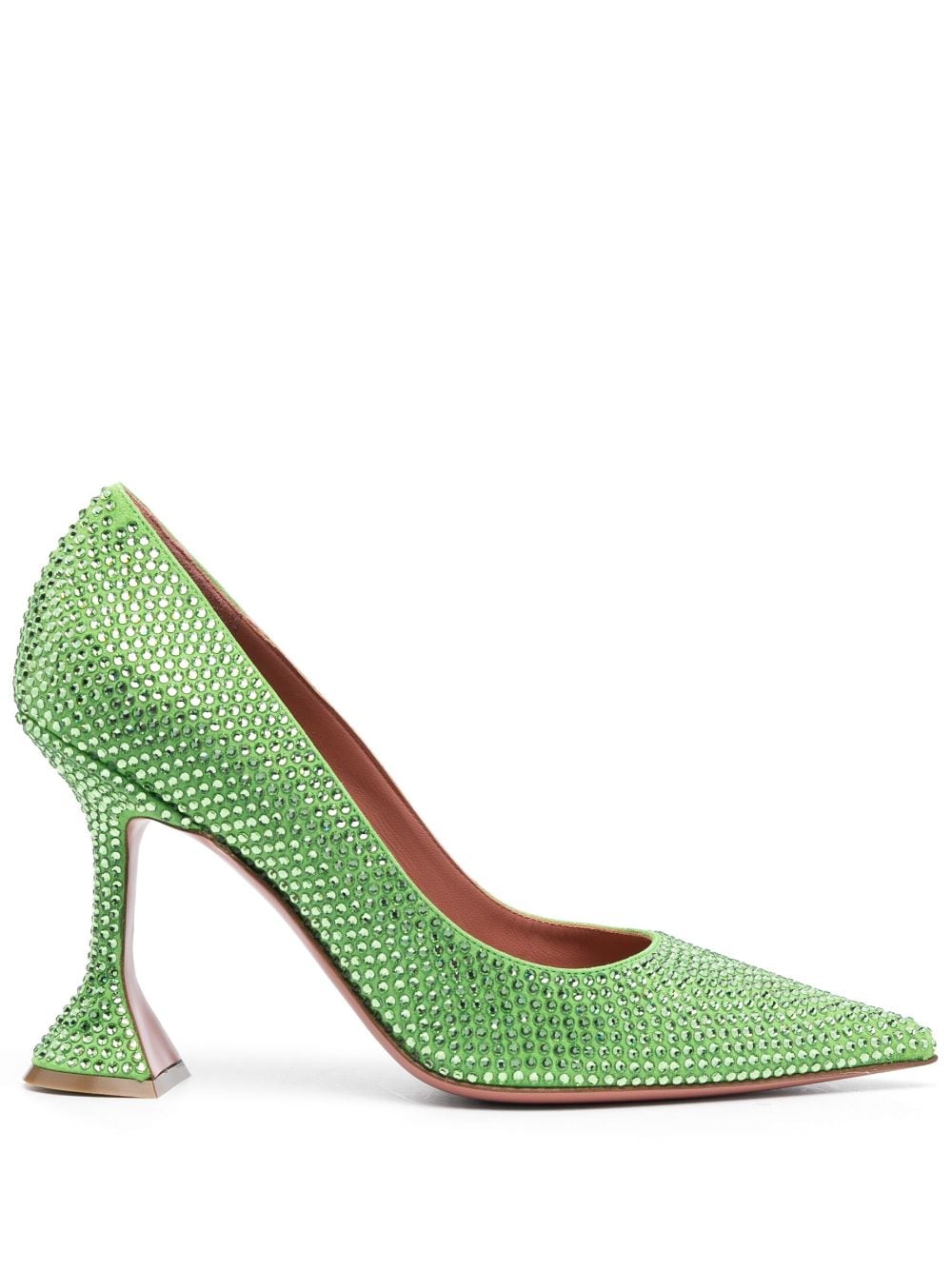 Amina Muaddi Ami rhinestone-embellished pumps - Green von Amina Muaddi