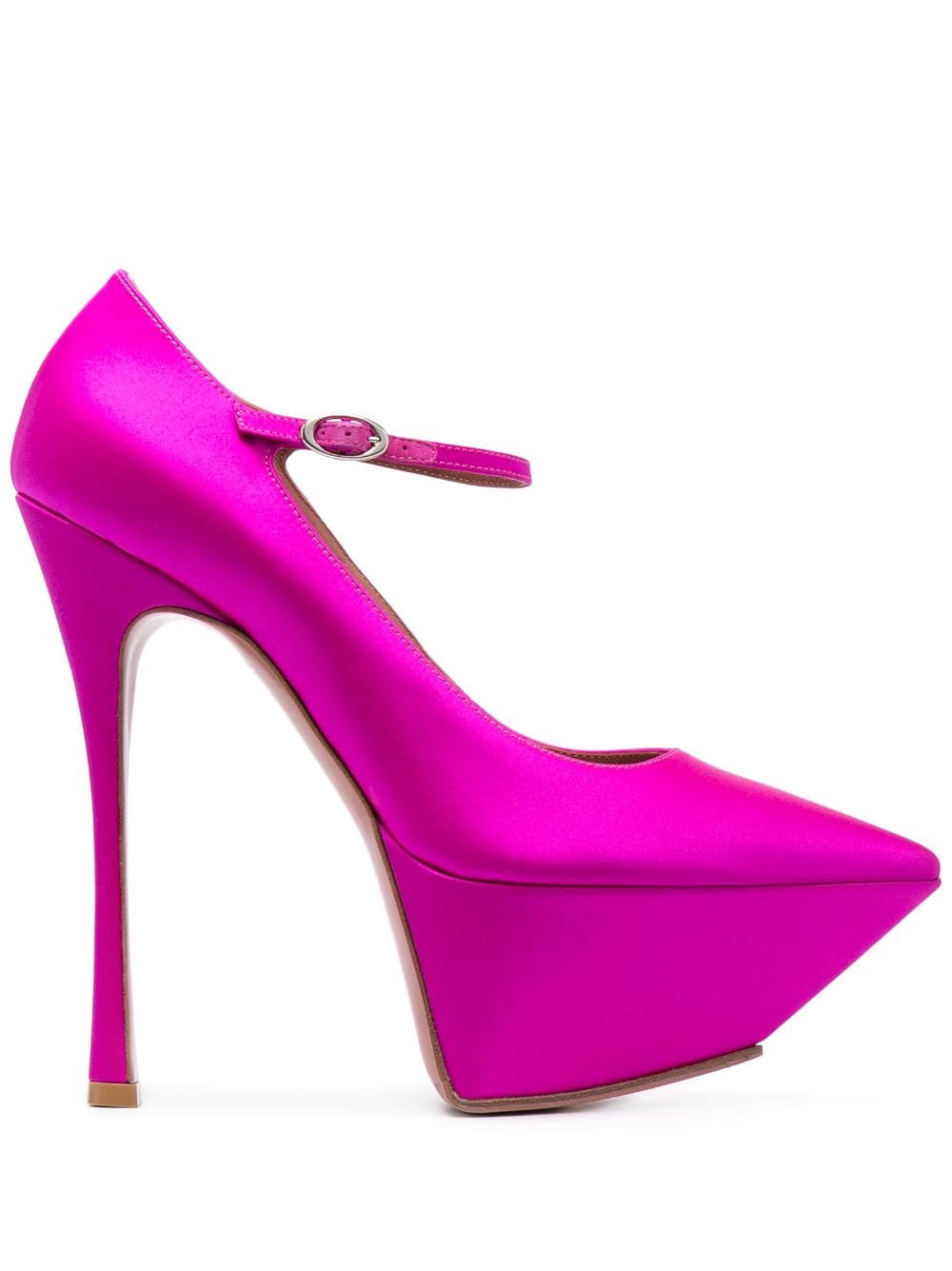 Amina Muaddi Angelica 150mm satin pumps - Pink von Amina Muaddi