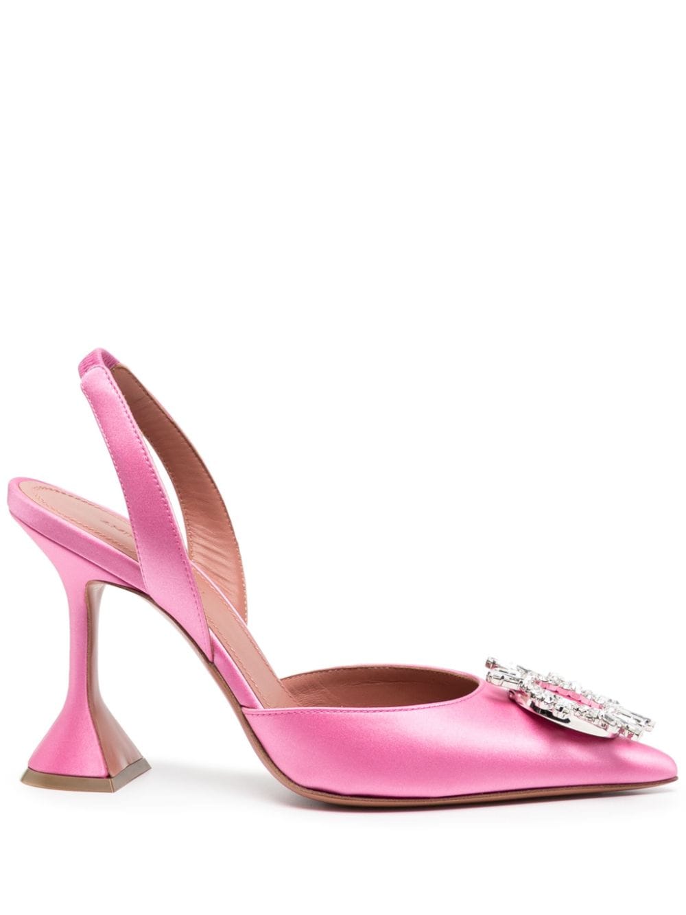 Amina Muaddi Begum Sling 90mm silk pumps - Pink von Amina Muaddi