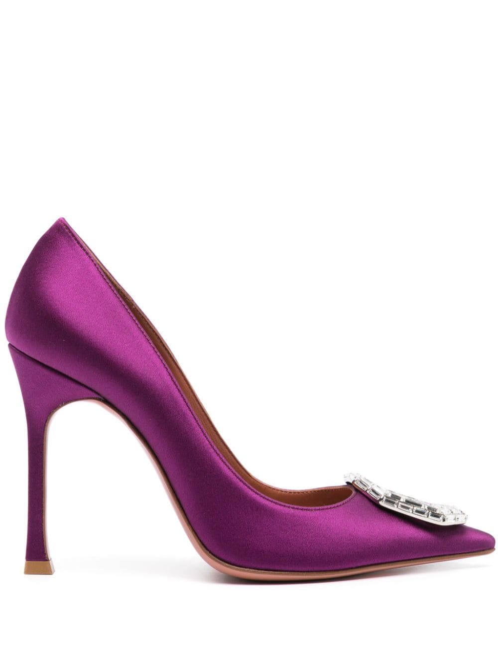 Amina Muaddi Camelia 105mm satin pumps - Pink von Amina Muaddi