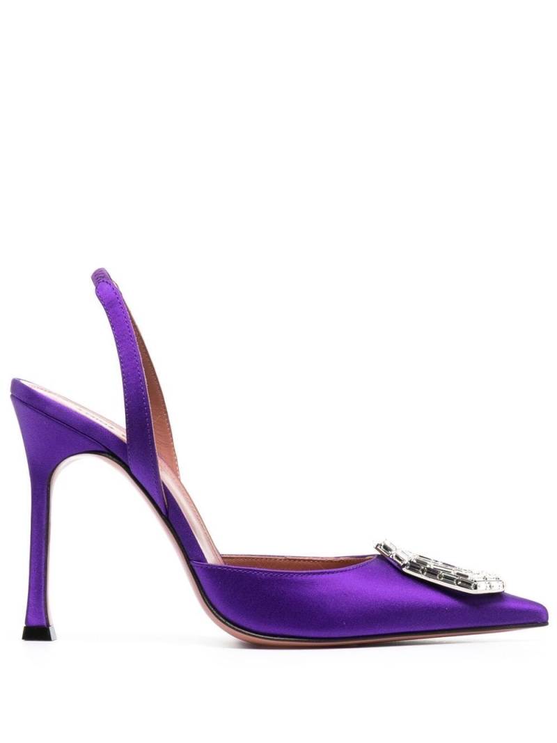 Amina Muaddi Camelia 105mm slingback pumps - Purple von Amina Muaddi