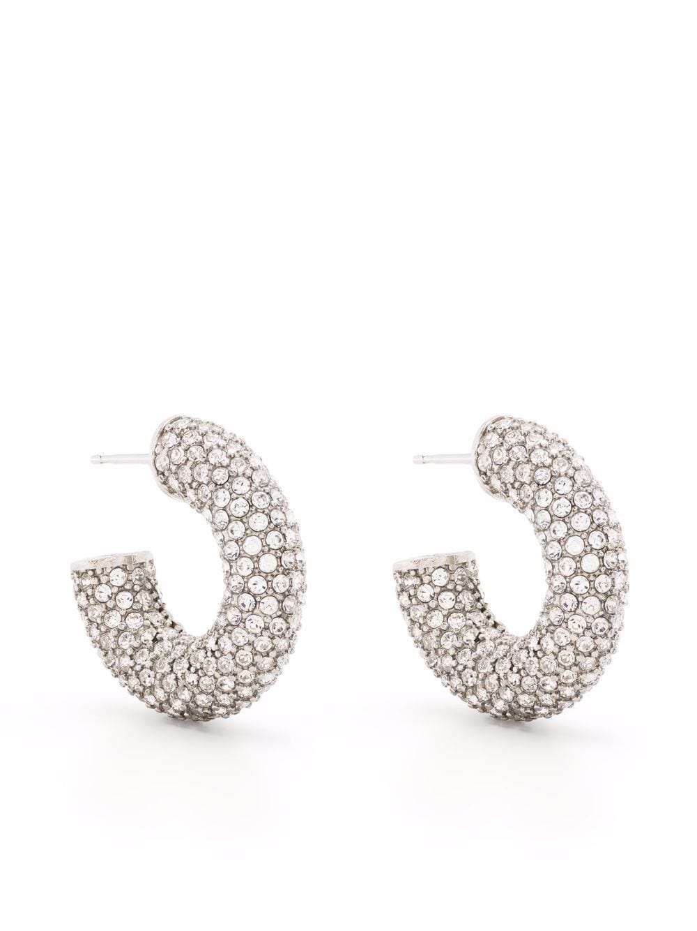 Amina Muaddi Cameron crystal-embellished earrings - White von Amina Muaddi