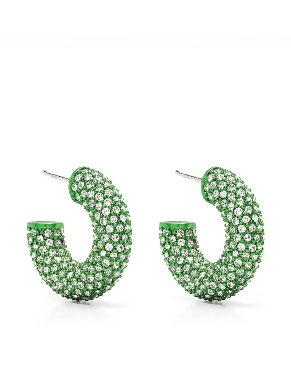 Amina Muaddi Cameron hoop earrings - Green von Amina Muaddi