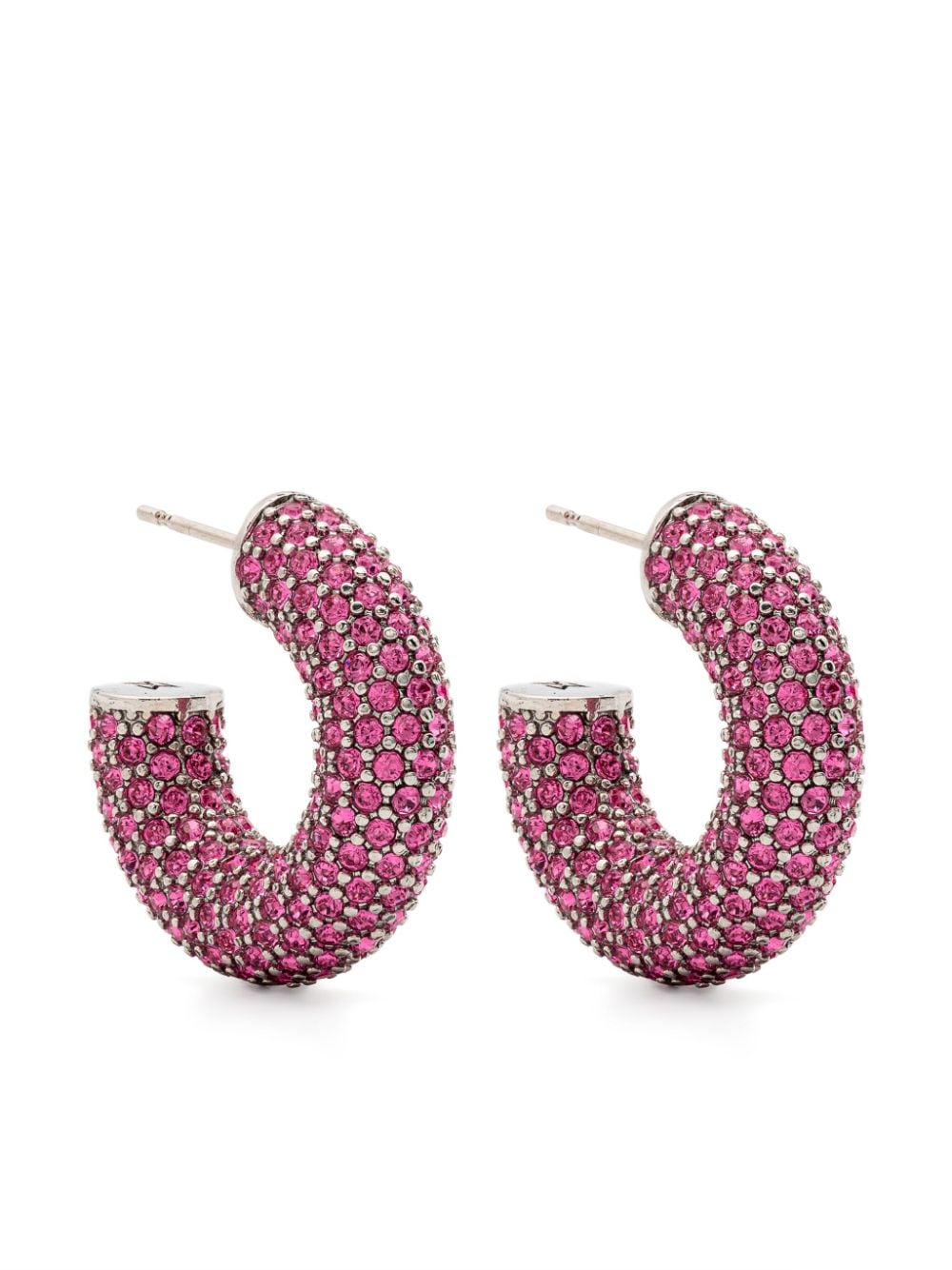 Amina Muaddi Cameron hoop earrings - Silver von Amina Muaddi