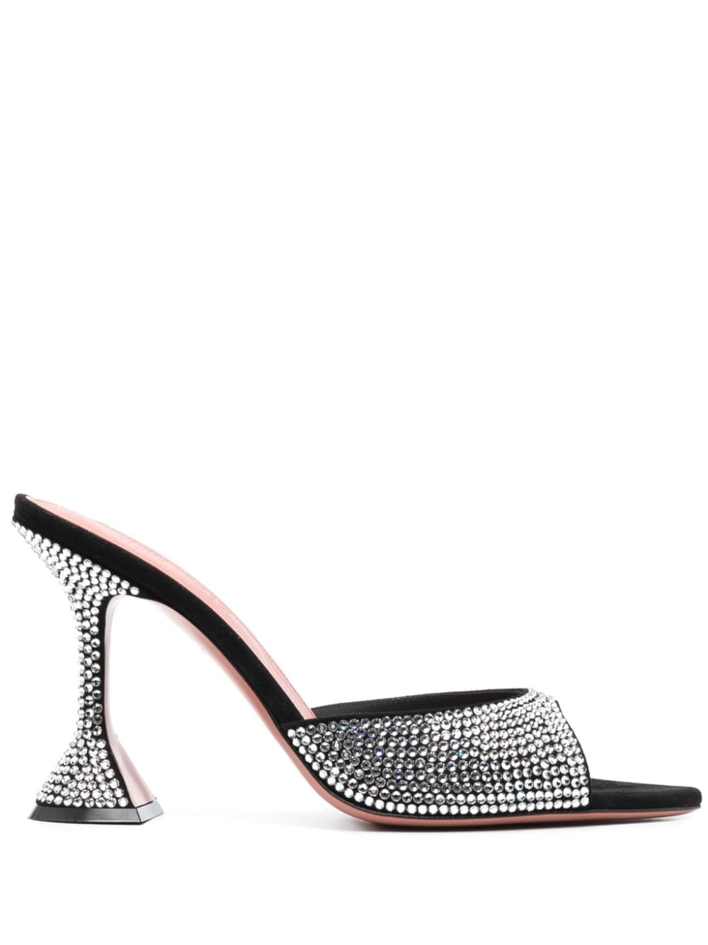 Amina Muaddi Caroline 105mm crystal-embellished mules - Black von Amina Muaddi