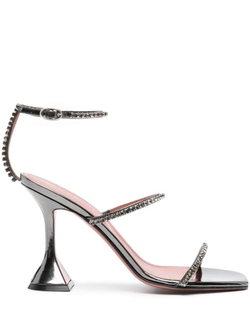 Amina Muaddi Gilda Mirror 95mm sandals - Silver von Amina Muaddi