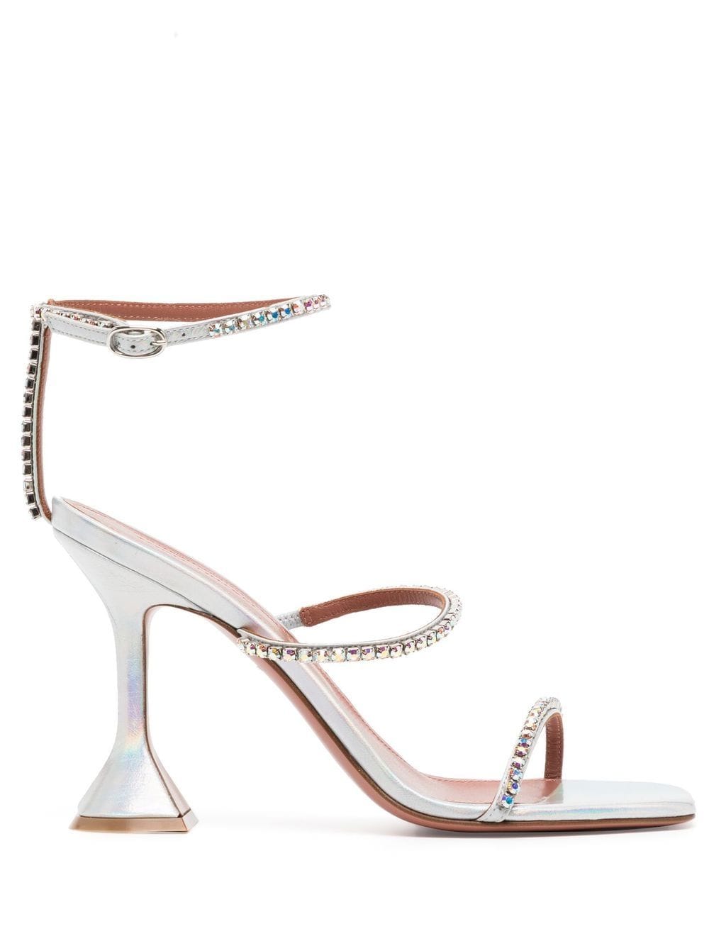 Amina Muaddi Gilda 95mm crystal-embellished sandals - Silver von Amina Muaddi