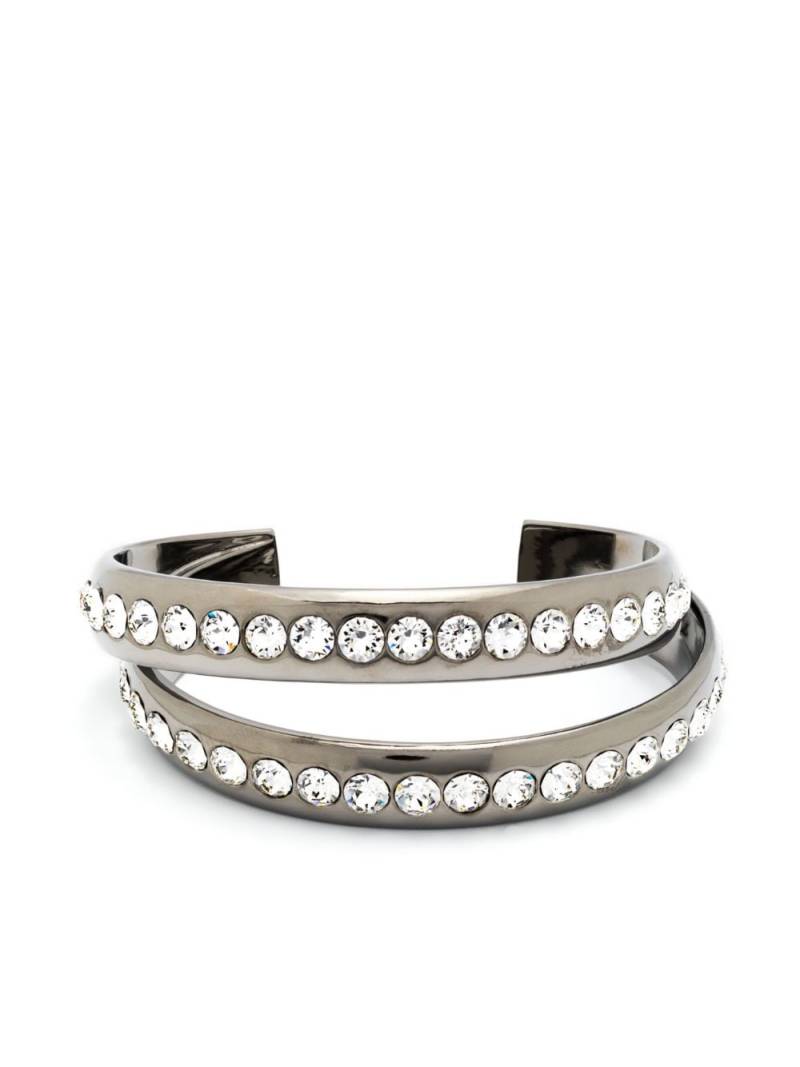 Amina Muaddi Jahleel crystal-embellished cuff bracelet - Silver von Amina Muaddi