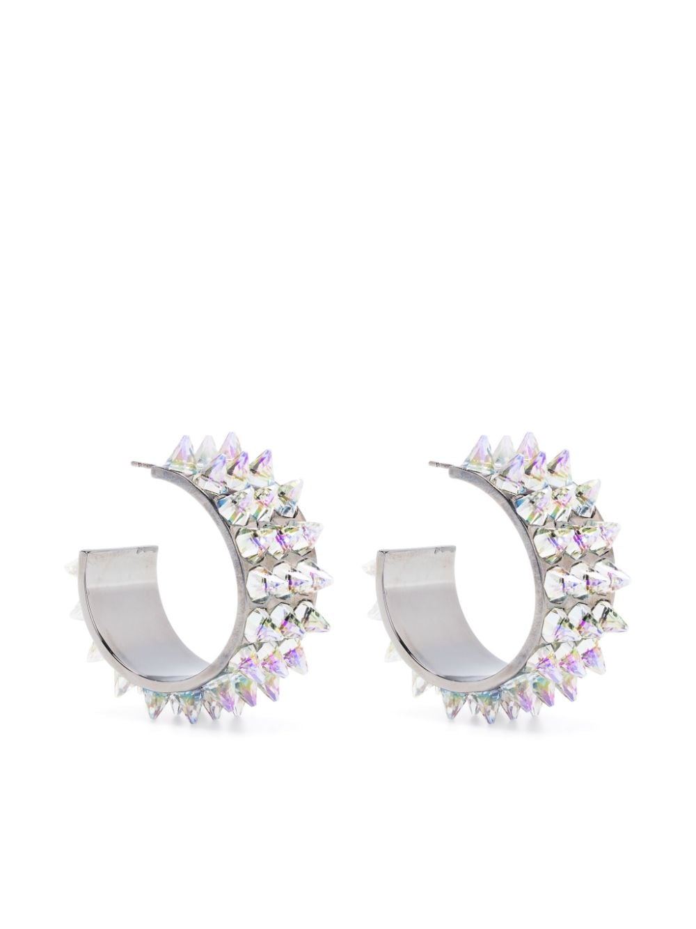 Amina Muaddi Karma crystal-embellished hoop earrings - Silver von Amina Muaddi