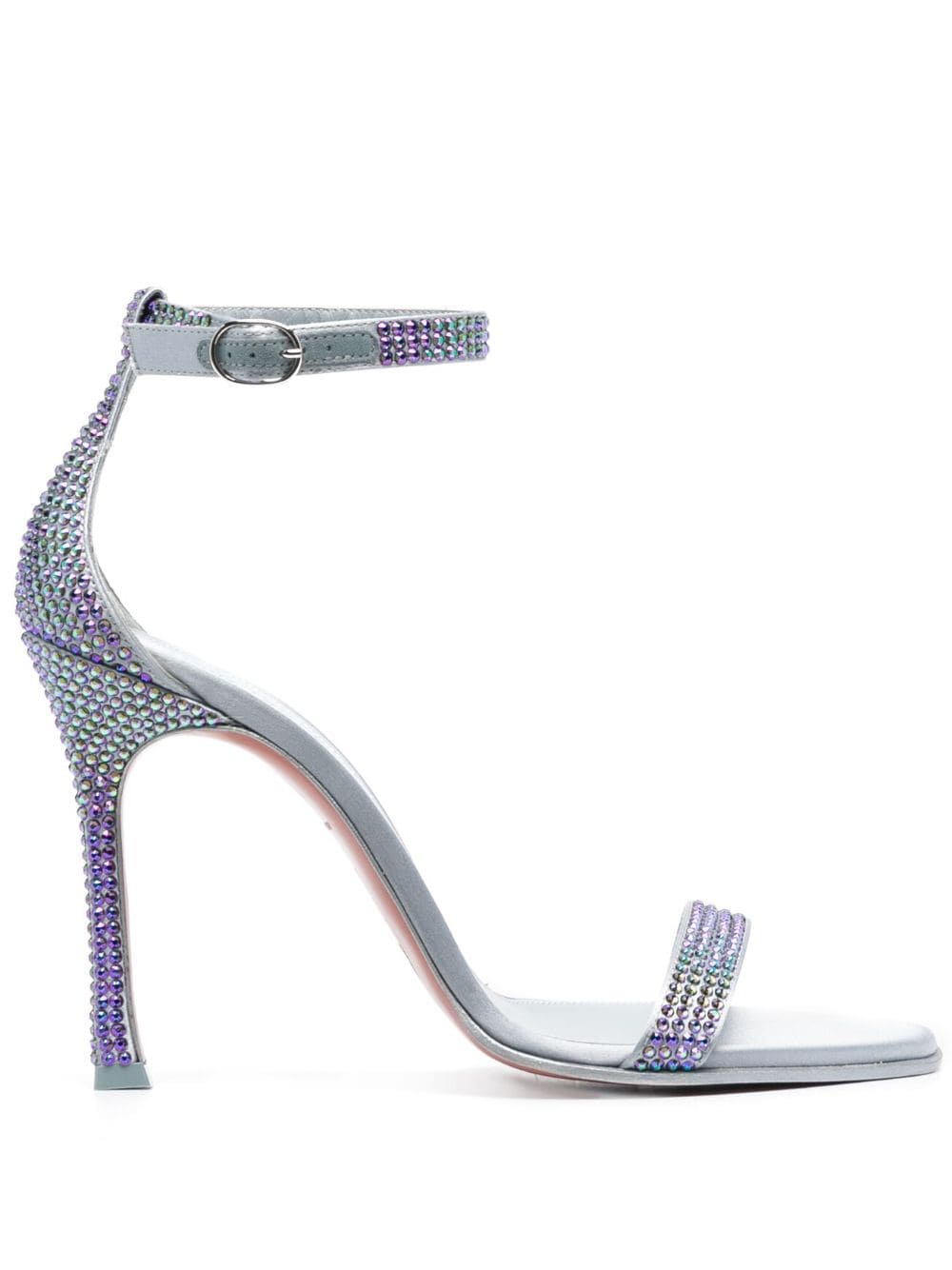 Amina Muaddi Kim 115mm crystal-embellished sandals - Grey von Amina Muaddi