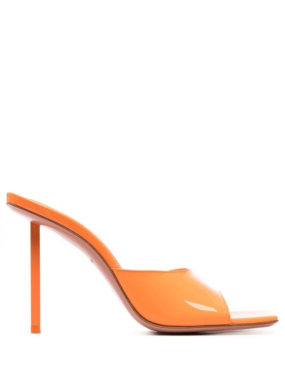 Amina Muaddi Laura calf leather mules - Orange von Amina Muaddi