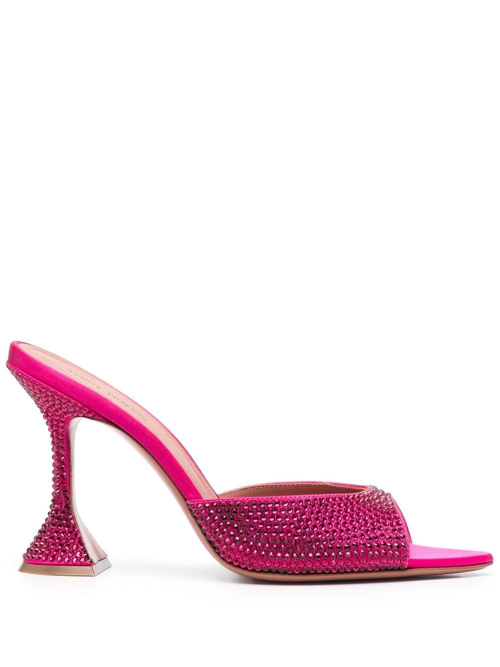 Amina Muaddi Lupita 100mm crystal-embellished mules - Pink von Amina Muaddi