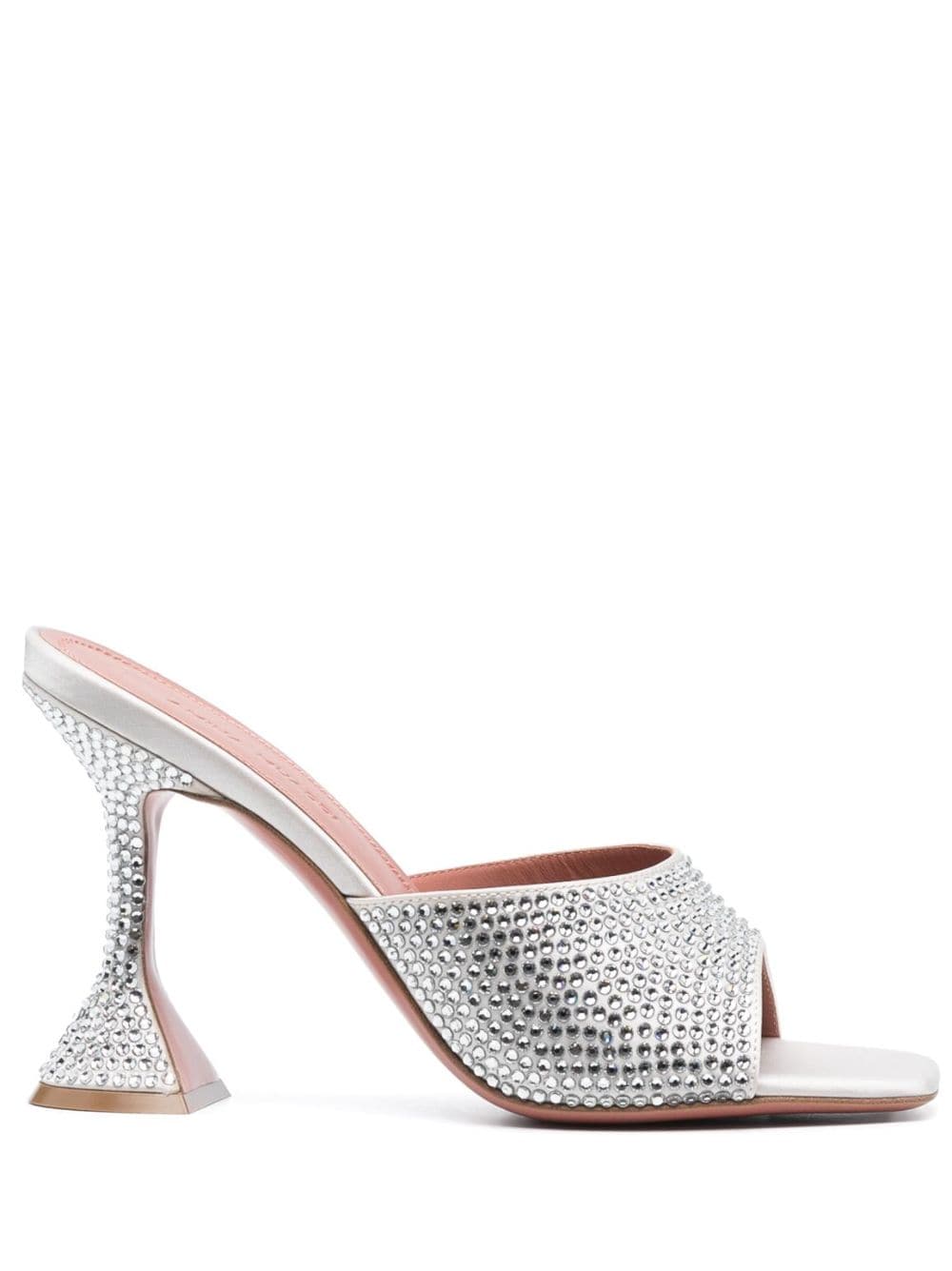 Amina Muaddi Lupita 95 crystal mules - Silver von Amina Muaddi