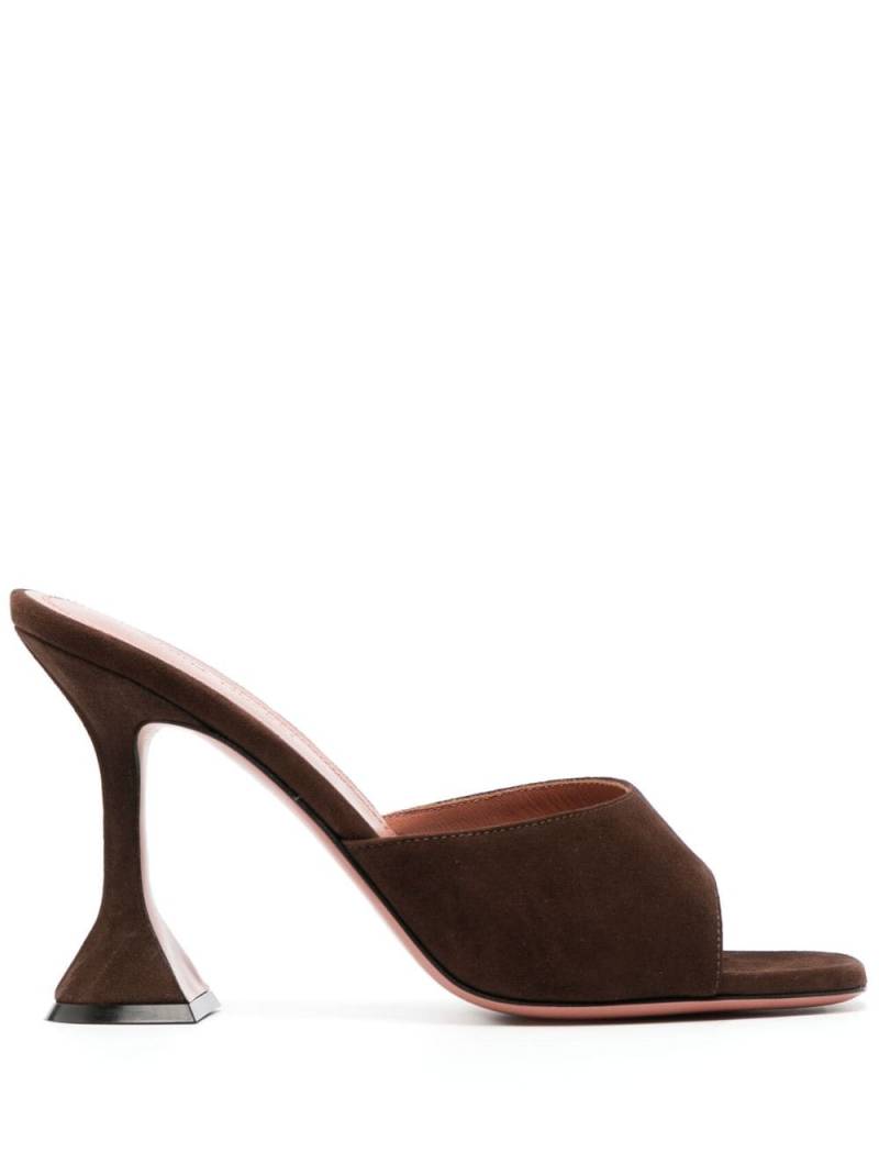 Amina Muaddi Lupita 95mm mules - Brown von Amina Muaddi