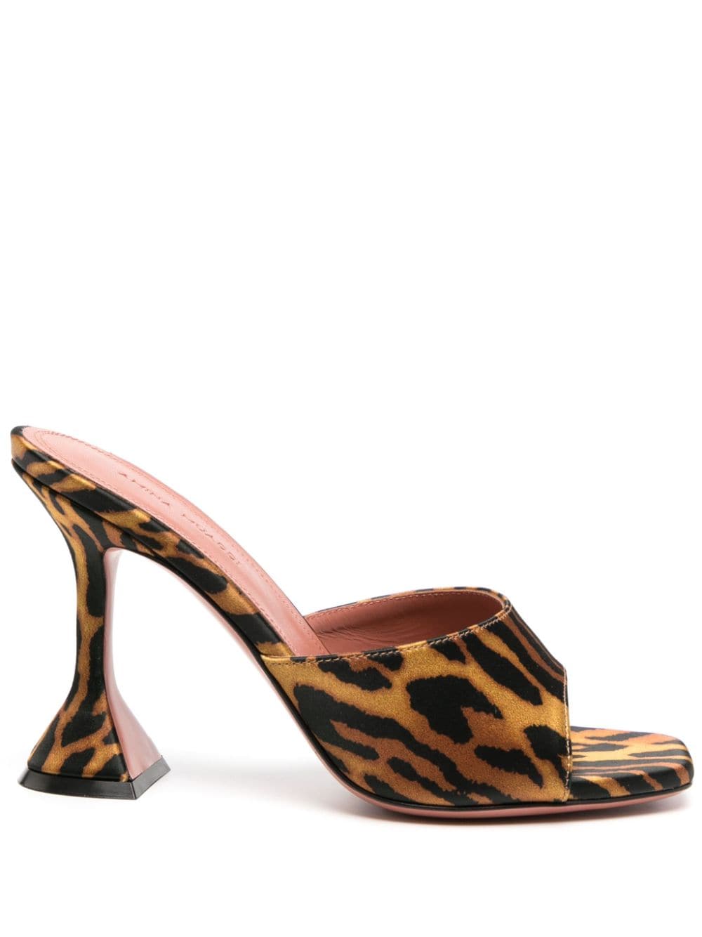 Amina Muaddi Lupita 95mm tiger-print mules - Brown von Amina Muaddi