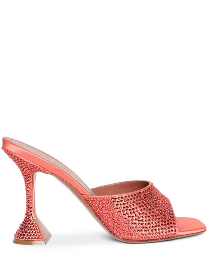 Amina Muaddi Lupita Crystal Slipper 95mm mules - Orange von Amina Muaddi