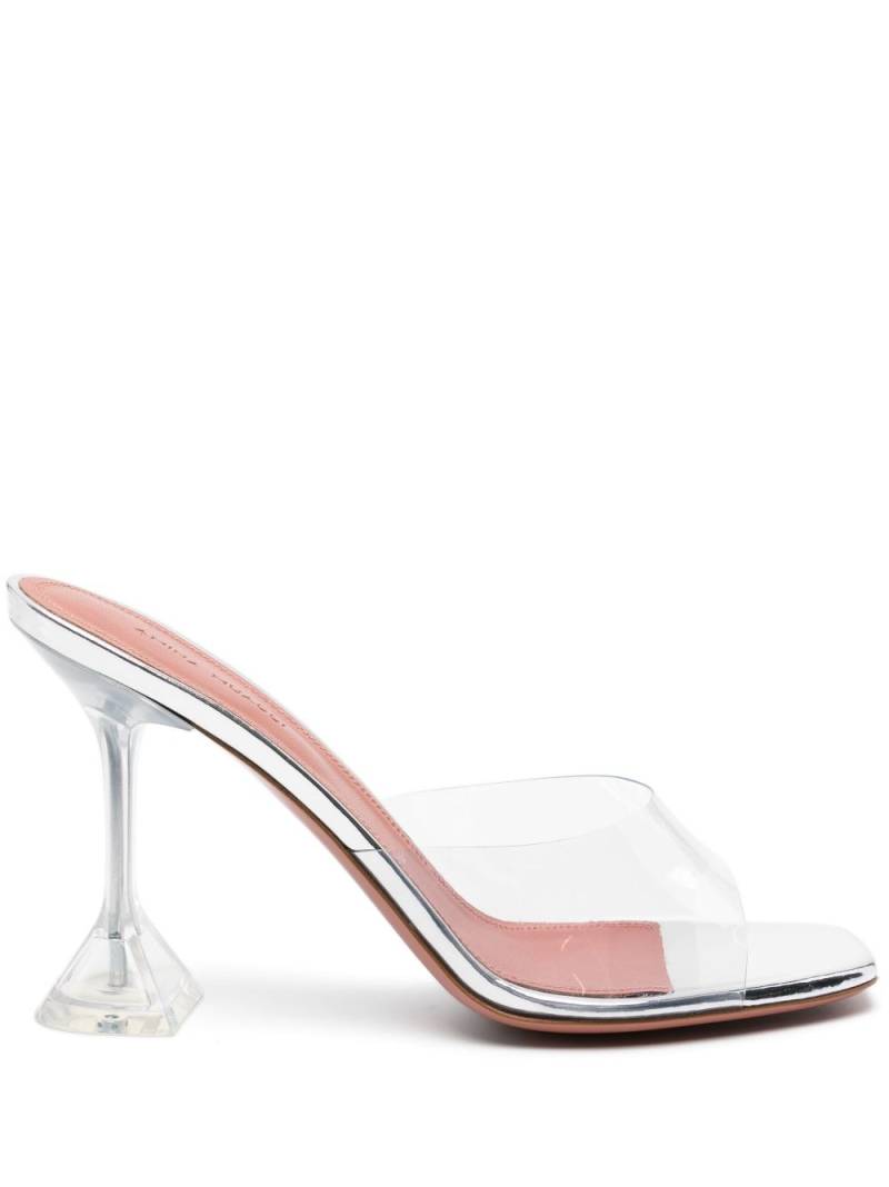 Amina Muaddi Lupita Glass 95mm transparent mules - Neutrals von Amina Muaddi